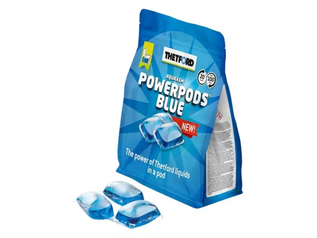 Disgregante monodose Thetford Blue PowerPods composizione Aqua kem - 20 dosi