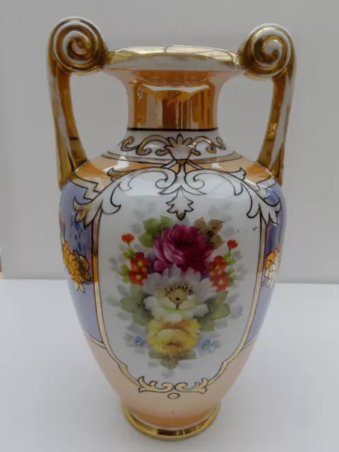 Noritake Early 20Th Century Two Handled Vase