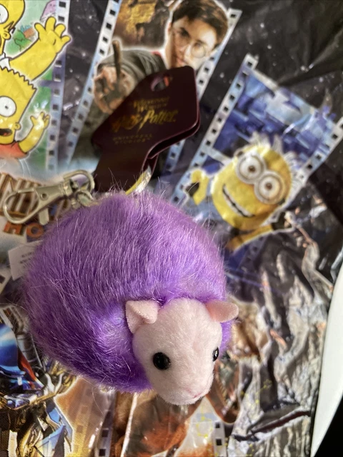 Universal Studios Wizarding Harry Potter Purple Pygmy Puff Plush Keychain New