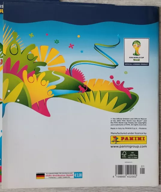 Panini WM 2014 WC 14 Brasil 1 x Leeralbum Deutsche Version empty album 3