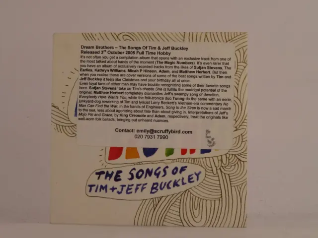 DREAM BROTHERS THE SONGS OF TIM AND JEFF BUCKLEY (490) 13 Track Promo CD Album C