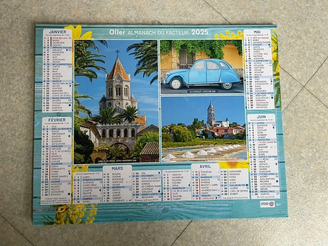 CALENDRIER ALMANACH LA poste 2025 région EUR 4,00 - PicClick FR