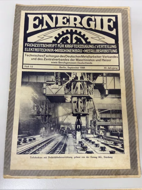 Energie 1928 Heft 12 - Reihenfertigung im Krupp-Kraftwagenbau, Bild Demag AG