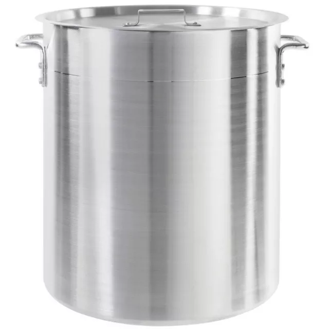 60 Qt Heavy Duty 4mm Aluminum Stock Pot w/Lid Commercial NSF Soup Brewing Kettle