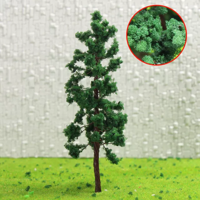 20pcs Model Trains O Scale 1:50 Deep Green Model Trees 4In Iron Wire D11040