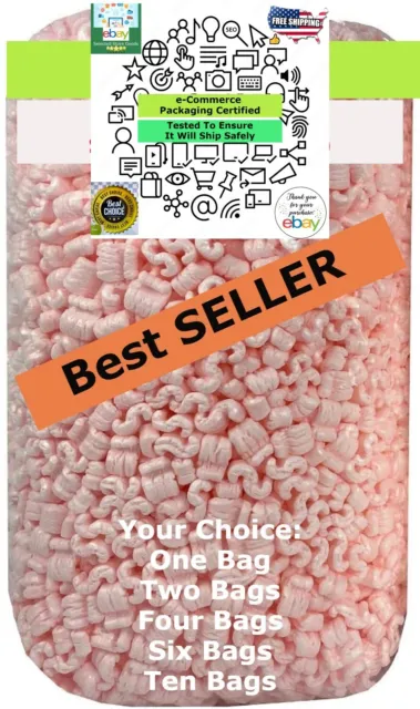 Packing Peanuts Shipping AntiStatic Fill Loose Gallons Ft Pink 3.5,7,14,21,35 CF