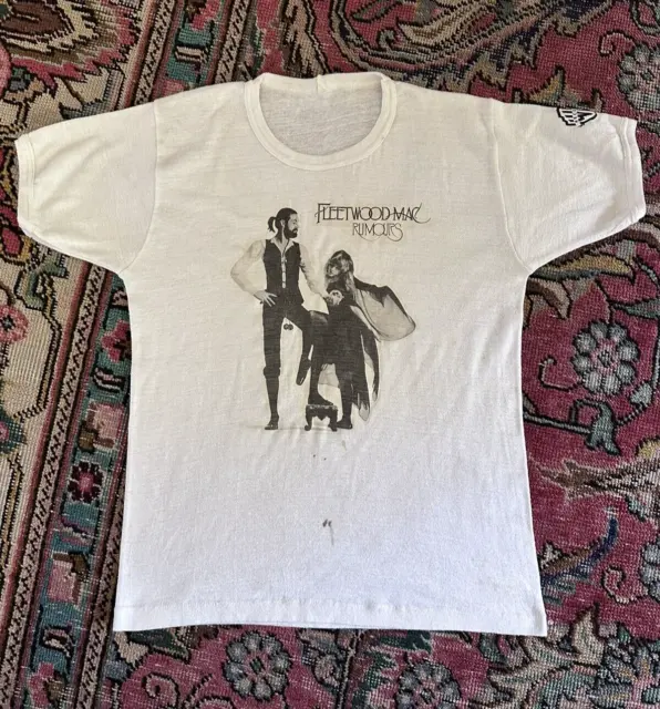Rare Vintage 1977 Fleetwood Mac WB Records Promo Knit T Shirt Size Small