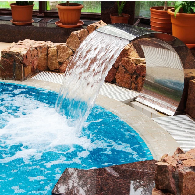 VEVOR Pool Fountain Swim Pool Waterfall Spillway Water Feature Stainless Steel
