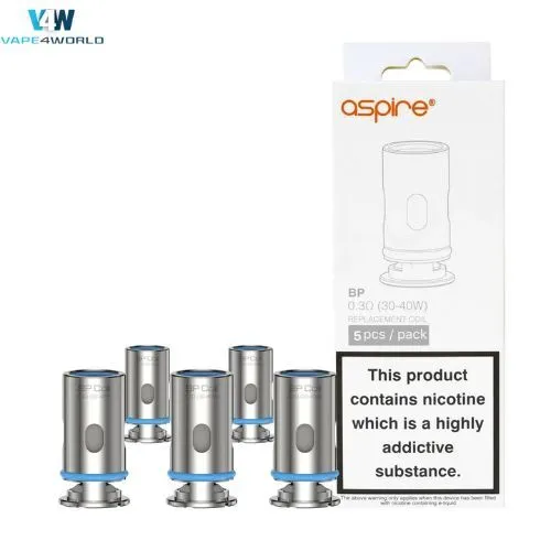 Aspire BP Replacement Coils BP60 BP80 0.3ohm Pack of 5 Coils - Fast Dispatch