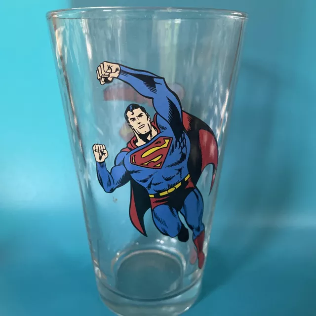 Vintage 1999 DC Comics Superman Pint Glass