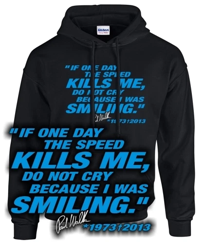 FELPA MEMORIAL FAST 7 FURIOUS VIN TUNING GTR DIESEL RIP Paul Walker TRIBUTO