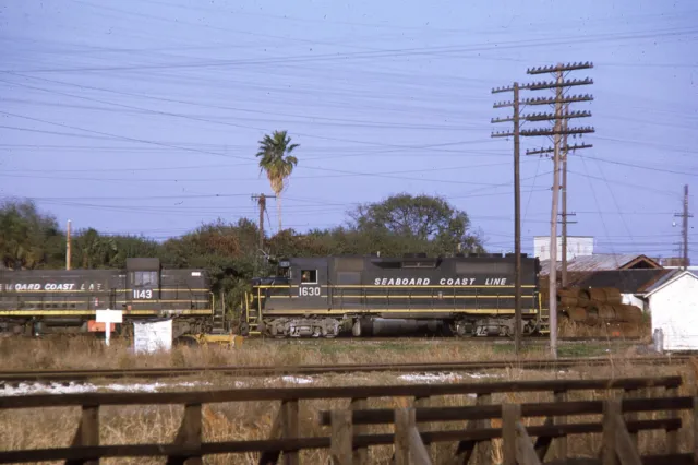 ORIGINAL 1971 KODACHROME RAILROAD SLIDE SEABOARD COAST LINE 1630 Tampa FLORIDA