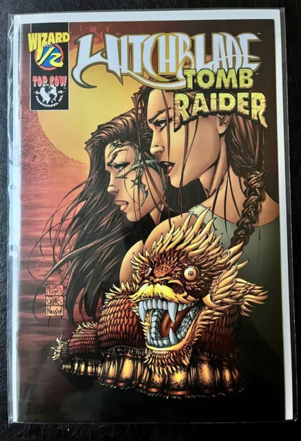Tomb Raider Witchblade #1/2 Top Cow Comics NM 1999 Rare Wizard Variant Cover