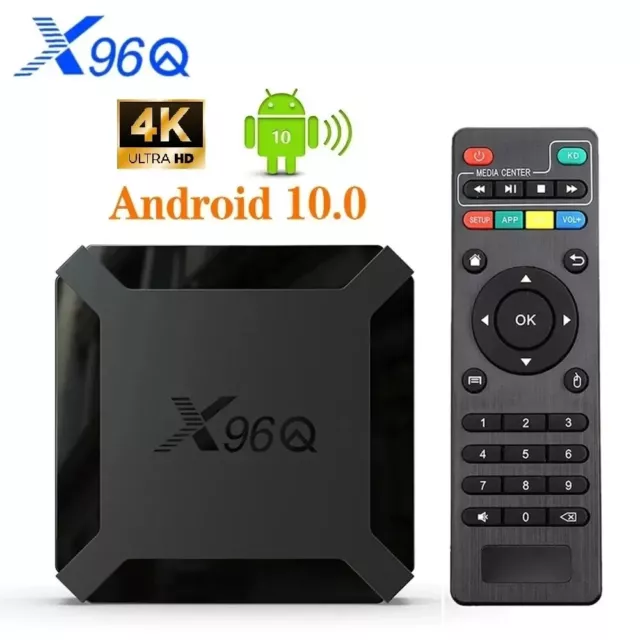 Boîtier TV X96Q, Allwinner H313, décodeur connecté Android 10.0, avec WiFi 2.4 G