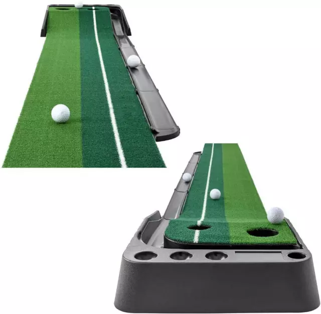 Golf Putting Set Return Fairway 2.5 Metres Sports Green Putter Carpet Indoors