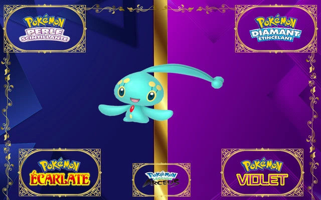 Pokémon Écarlate & Violet - Manaphy Shiny + Strat Niveau 100 - Non Modifié - Neuf Scellé