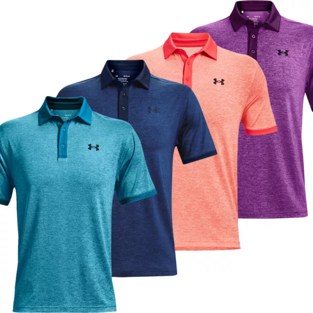 Under Armour Mens Playoff 2.0 Heather 4-Way Stretch Golf Polo Shirt