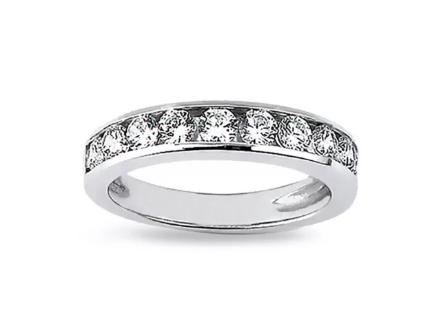 0.35ct Diamond Wedding Band Ring 950 Platinum Round Brilliant Cut Channel H SI2