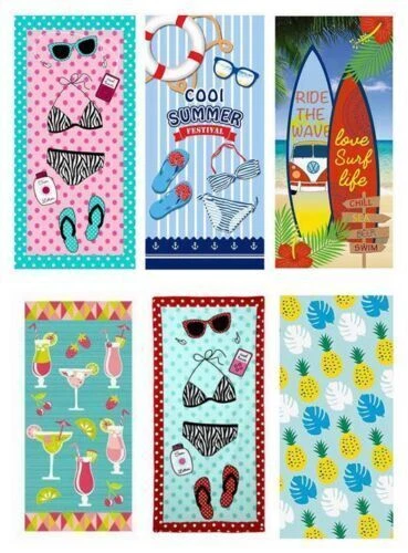 NEW Large Microfibre Beach Bath Towel Sports Travel Camping Gym Lightweight