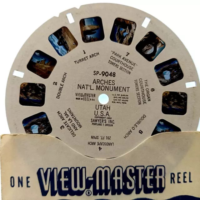 VIEW MASTER 3D REEL ⭐ ARCHES NATIONAL MONUMET ⭐ UTAH, USA,Stereo Scheibe SP-9048