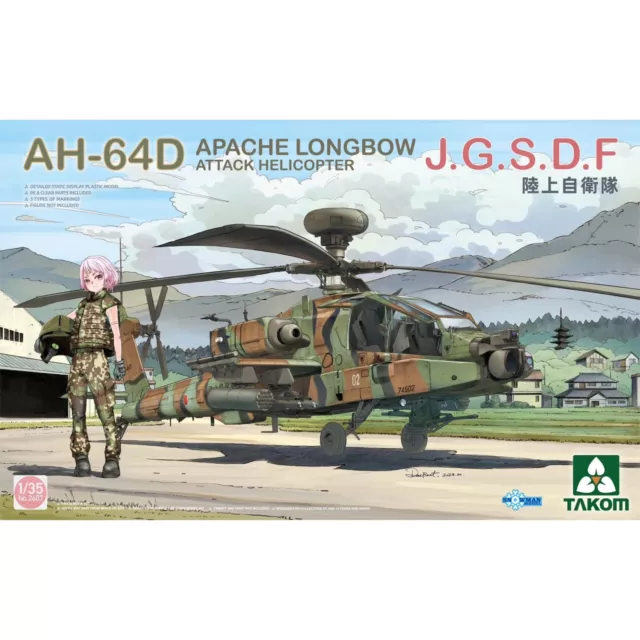 Takom 1:35 AH-64D Apache Longbow Attack Helicopter J.G.D.S.F. Model Kit TAJK2607