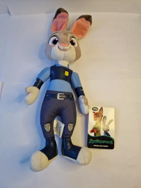 DISNEY STORE ZOOTOPIA Movie Officer Judy Hopps Rabbit Soft Plush With ...