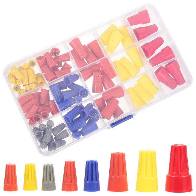 102pcs Sturdy Electrical Connectors Wire Connection Wire Connectors Nuts