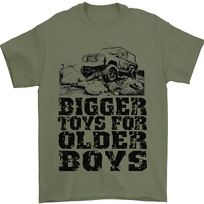 Bigger Toys Older Boys Off Roading Road 4x4 Mens T-Shirt Cotton Gildan