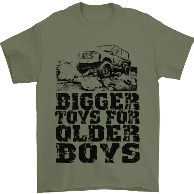Bigger Toys Older Boys Off Roading Road 4x4 Mens T-Shirt 100% Cotton