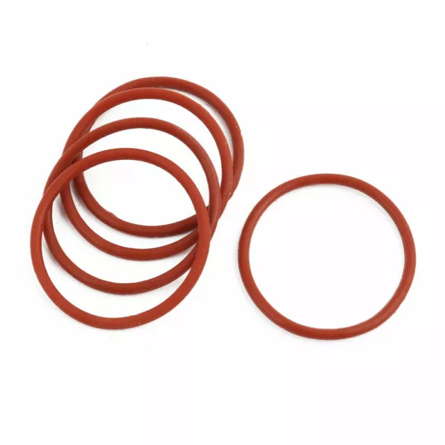 5pcs Red Round Nitrile Butadiene Rubber NBR O-Ring 31mm OD 1.9mm Width ✦KD