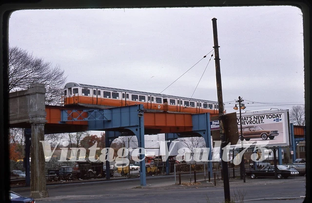 Original Slide Mbta 01129 Boston Subway Transit El Elevated Kodachrome 1970'S