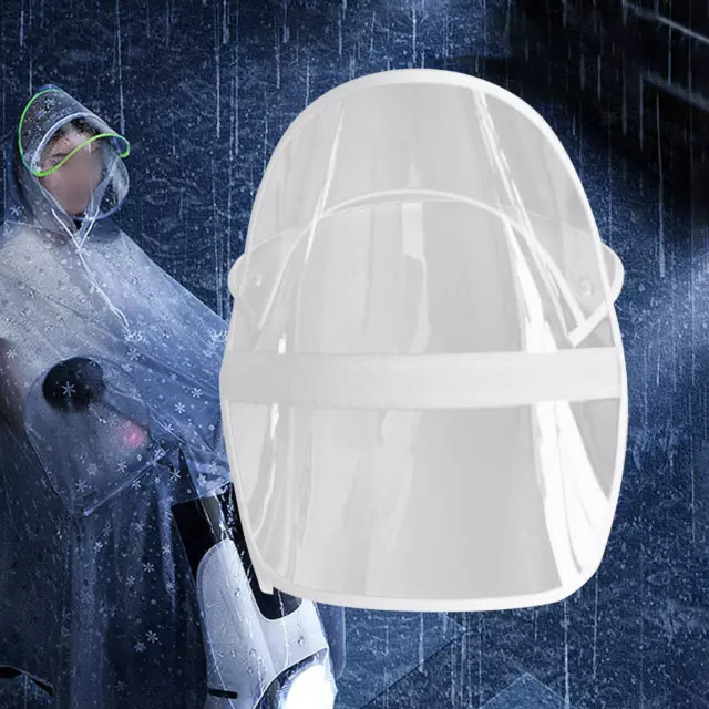 Regenmantel Hut Visier Tragbare transparente Kappe Regenhaube mit Visier