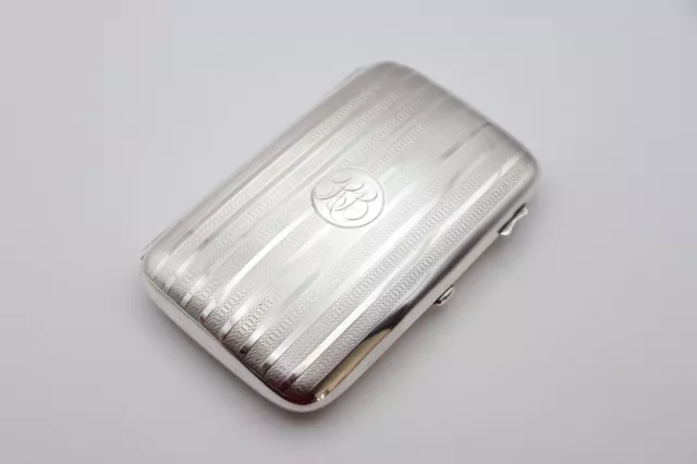 Beautiful Antique Sterling Silver Cigar Case Hallmarked Birmingham 1905