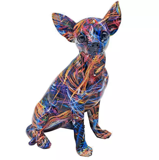 Chihuahua ornament Supernova bright coloured decoration figurine Dog lover gift