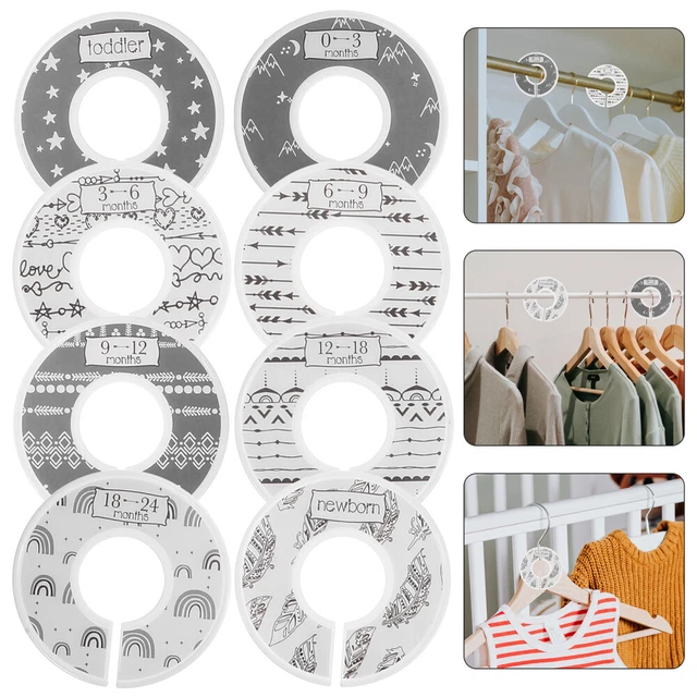 8 piezas organizador para armarios de habitación infantil divisor de ropa ropa de bebé decoración