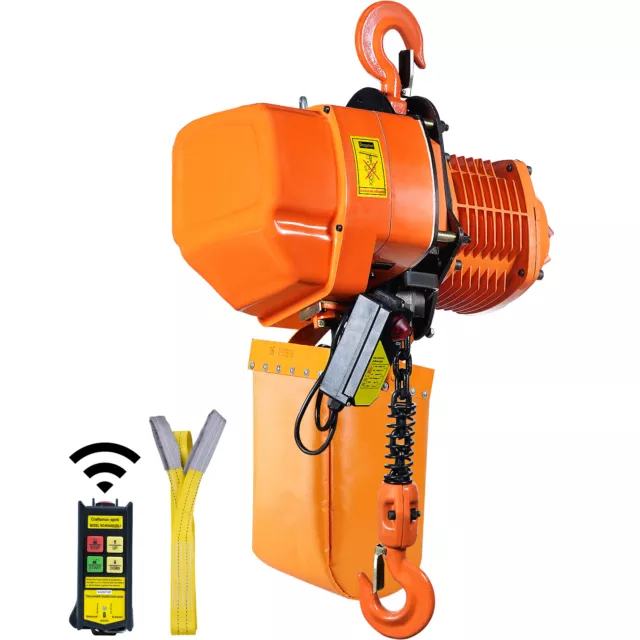 VEVOR Electric Chain Hoist Three Phase Crane Hoist 4400 lb 2 ton Load 20 ft Lift