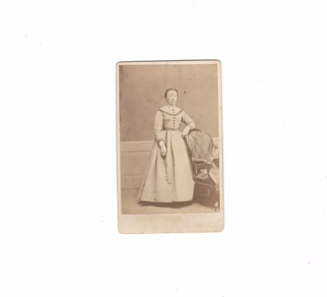 A. Russler CDV Foto Feine Dame / benannt - Bamberg um 1870
