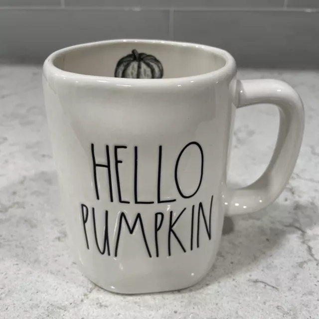 HELLO PUMPKIN Rae Dunn 19oz Coffee Mug Fall Ceramic Cup 2023