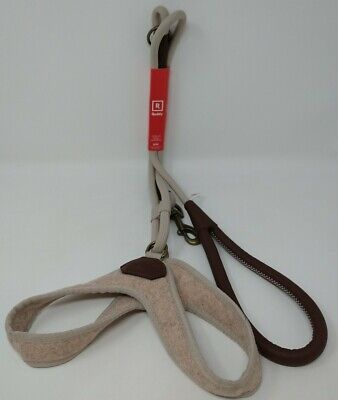Reddy Step-In Dog Harness Leash Rope/Leather Tan  S/M, #5199