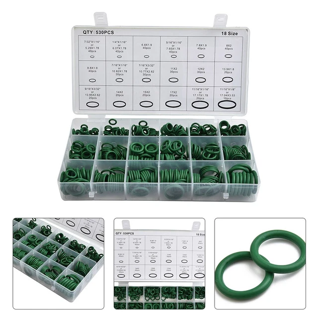 Großes Gummi O-Ring Waschmaschine Dichtung Sortiment Set 530 Stck. für Auto Kl