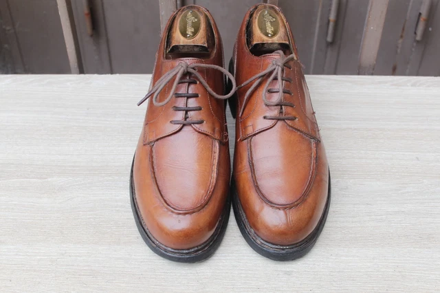 Derbies Homme Paraboot En Cuir Marron – Bout Fendu – Fabriqués En France – Pointure UK 8.5 / EU 42.5
