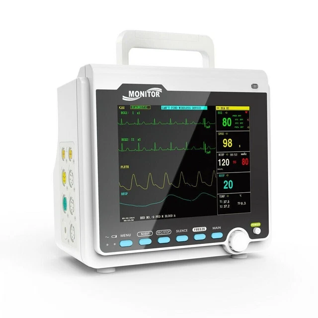 PORTABLE ICU VITAL Signs Patient Monitor 8"Multi-parameter Sidestream ...