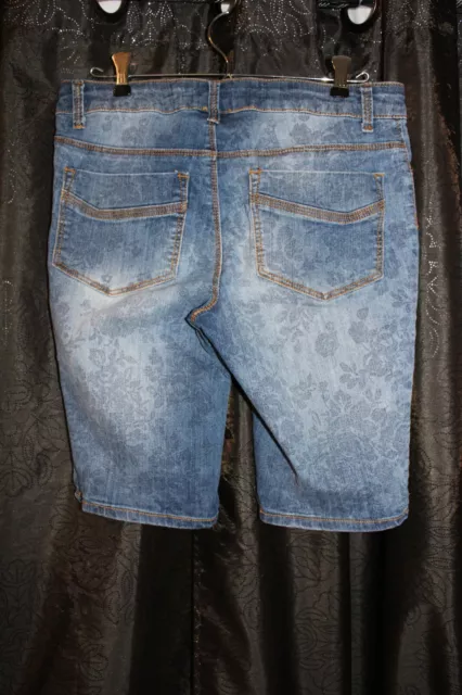 FADED GLORY BERMUDA jean shorts with Gardenia Print--Check it out! $8. ...