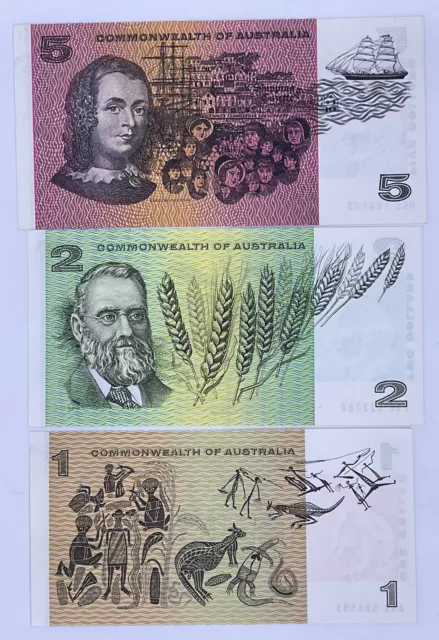 Australian Bank Notes Lot Of 3 Phillips/Randall/Coombs 1960s Antique Paper Money 2