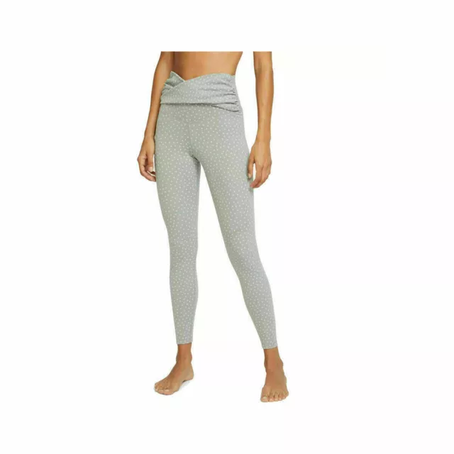 New Nike Yoga Leggings Womens Running Training Gym Athletic Grey #Cz9144 073