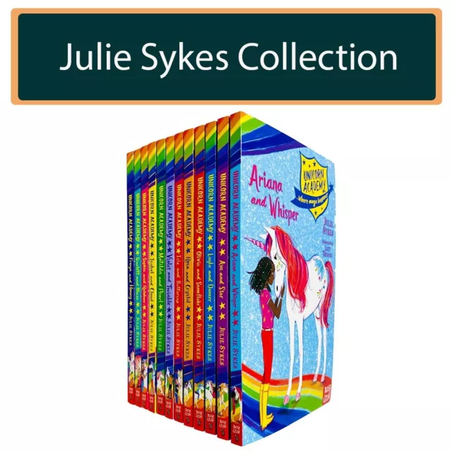 Julie Sykes Unicorn Academy Where Magic Happens 12 Books Collection Set