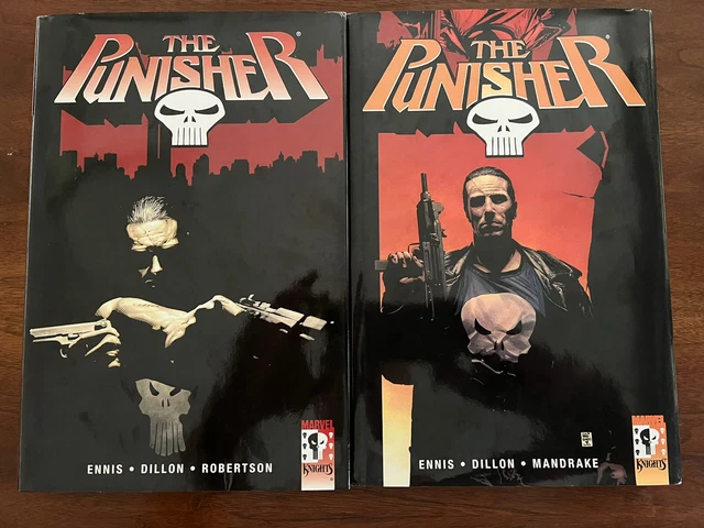 The Punisher Vol 2 & Vol 3 Marvel Knights Hardcovers In Near Mint Condition