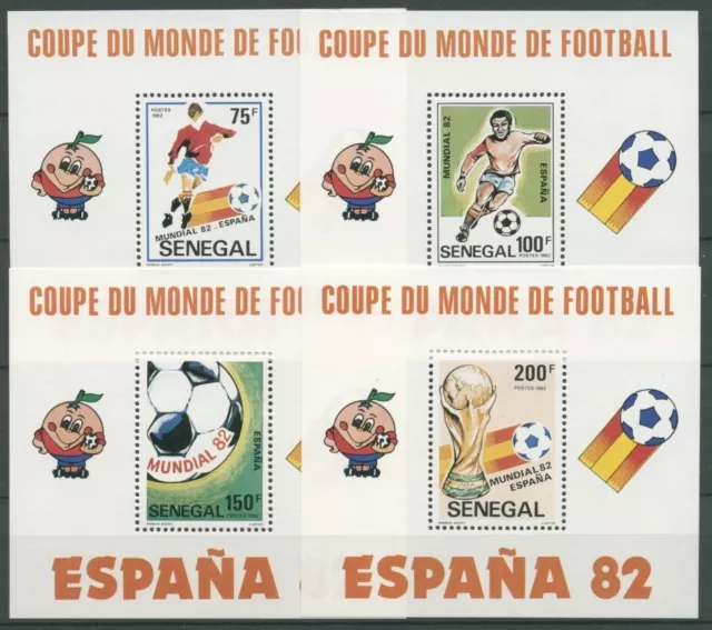 Senegal 1982 Fußball-Weltmeisterschaft Spanien Block 42/45 postfrisch (C27229)