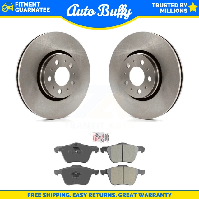 FRONT DISC BRAKE Rotors And Integrally Molded Pads Kit For Volvo XC90
