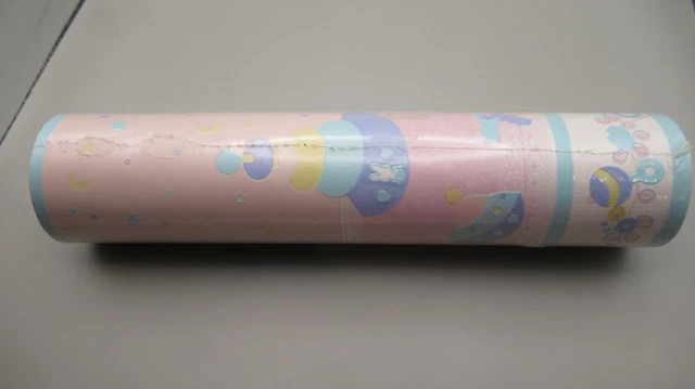 baby wallpaper border nursery girl bedroom décor 10 in wide pink and blue new